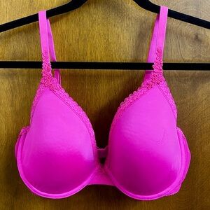 Aerie Pink Lace Trim Bra